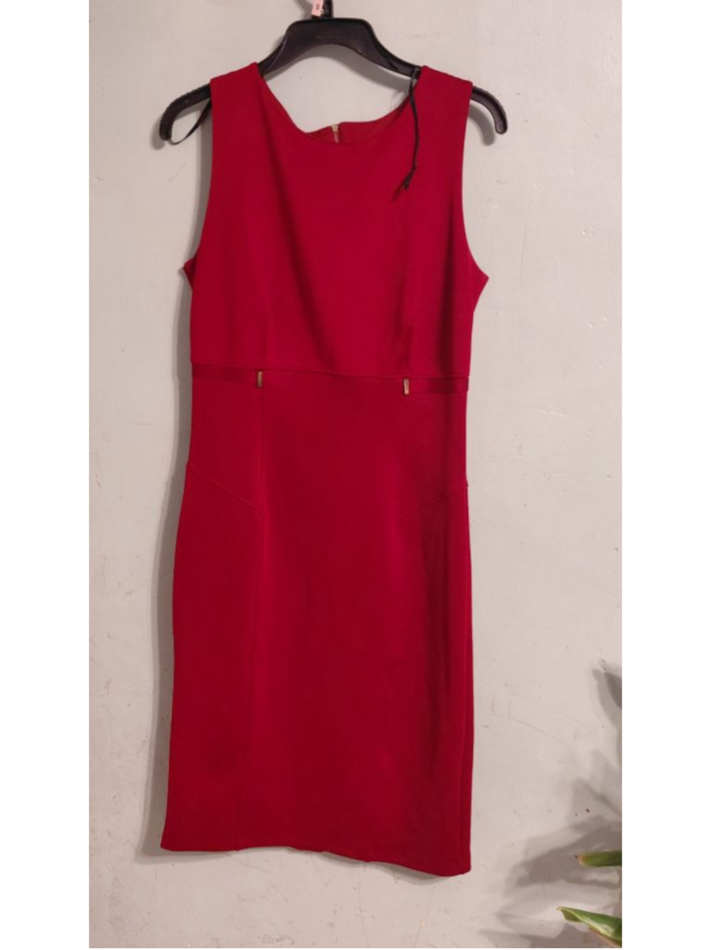 Women's ENFOCUS STUDIO Red Sleeveless Sheath Dress Size 8